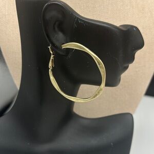 Gold Hoop Earrings - Classic Twisted Hoop
